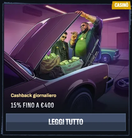 cashback 15% up to 400 euro