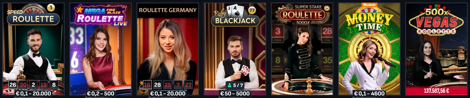 Live casino con croupier dal vivo